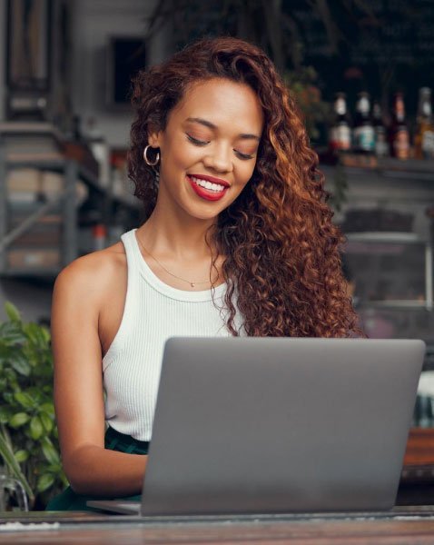 An education agent reviewing a student application